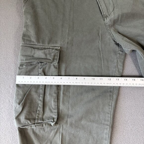 VINTAGE Bugle Boy Pants Men’s 36 Green Baggy Cargo Skater Grunge Y2K Relaxed 90s - Picture 12 of 16